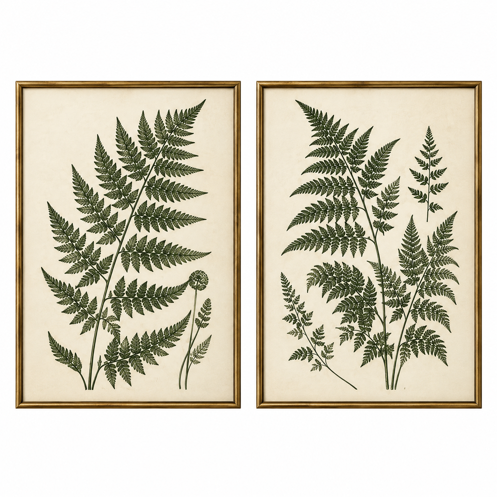 vynqelux Framed Fern Botanical Prints, Set of 2 — isolated product view