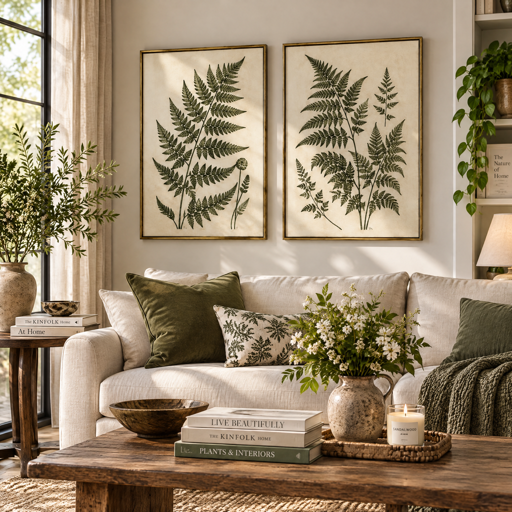 vynqelux Framed Fern Botanical Prints, Set of 2 — interior inspiration
