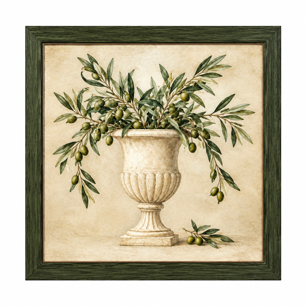 vynqelux Framed Olive Branch Still Life — isolated product view