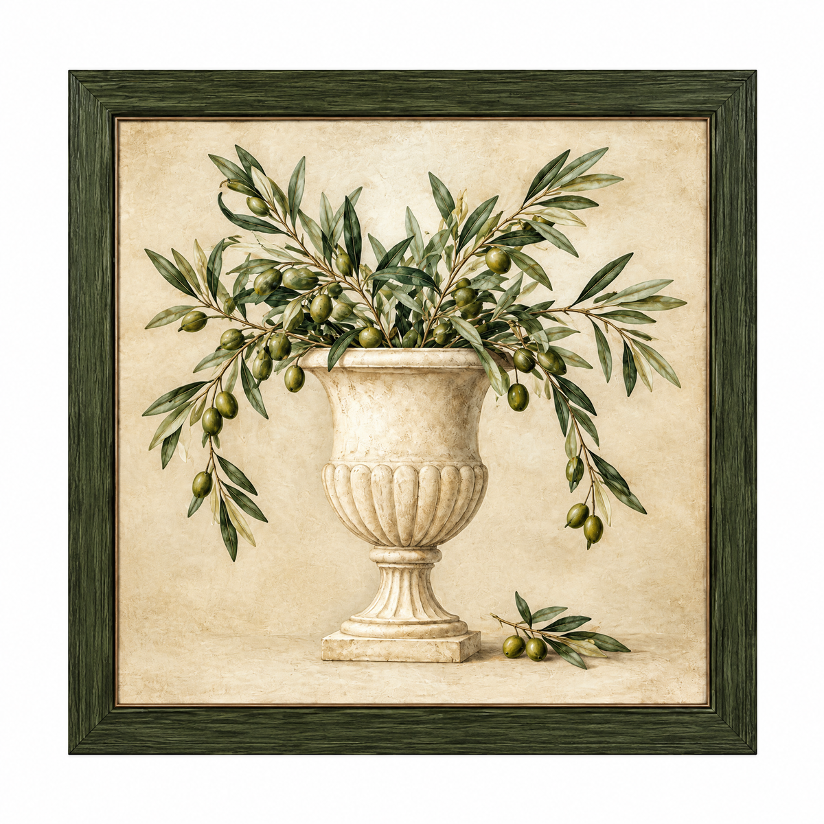 vynqelux Framed Olive Branch Still Life — isolated product view