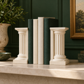 vynqelux Ivory Classical Column Bookends, Pair — main room scene